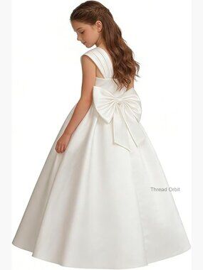 Flower Girl Lace Tulle Ball Gown First Communion Dress